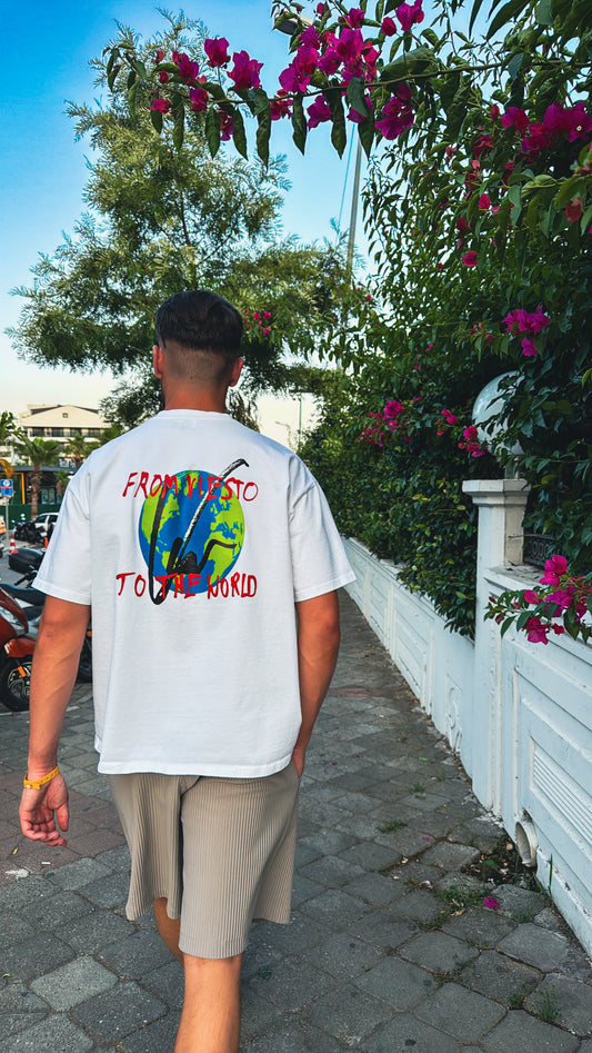 "From Viesto To The World" Globe T Shirt