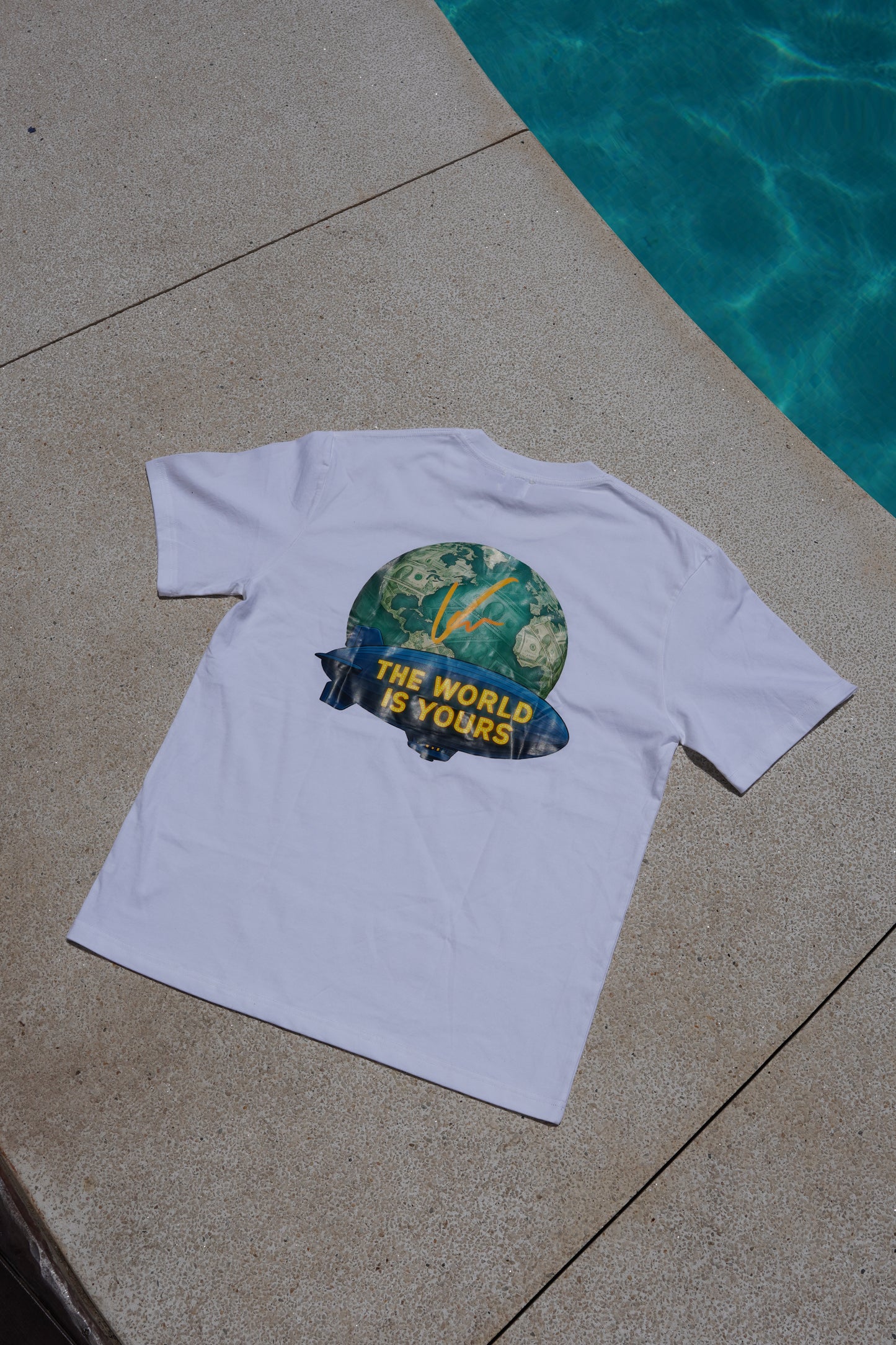 "The World Is Yours" Graphic White T Shirt - "Pre-order"