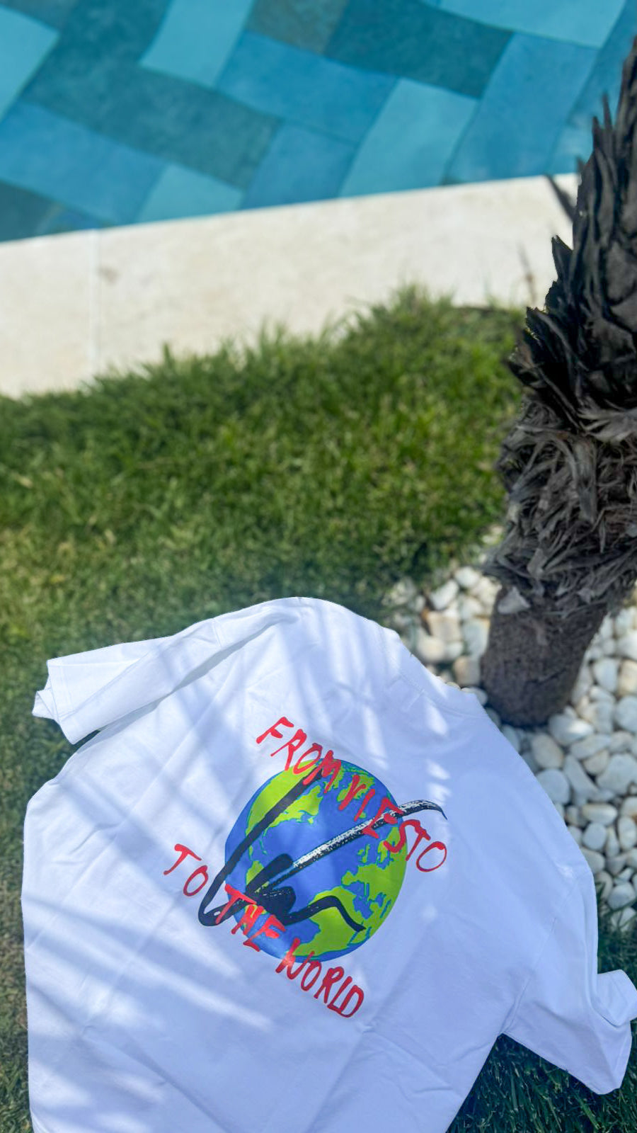 "From Viesto To The World" Globe T Shirt