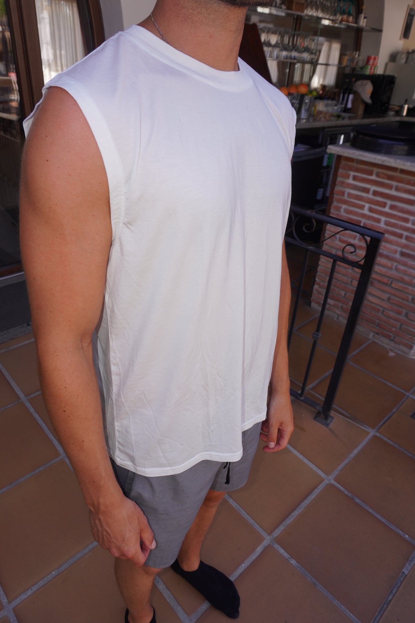 White HYBRID ATHLETE Vest