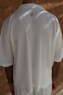 White Pleated Shirt - men's pleated shirt by Viesto World