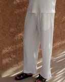 White Pleated Trousers - men's pleated trousers by Viesto World