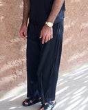 Black Pleated Trousers - men's pleated trousers by Viesto World
