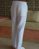White Linen Trousers - men's linen trousers by Viesto World