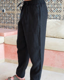 Black Linen Trousers - men's linen trousers by Viesto World