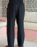 Black Linen Trousers - men's linen trousers by Viesto World
