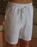 White Linen Shorts - men's linen shorts by Viesto World