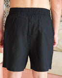 Black Linen Shorts - men's linen shorts by Viesto World