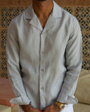 Grey Linen Shirt - men's linen shirt by Viesto World