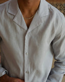 Grey Linen Shirt - men's linen shirt by Viesto World