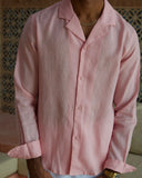 Pink Linen Shirt - men's linen shirt by Viesto World
