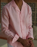 Pink Linen Shirt - men's linen shirt by Viesto World