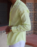 Pistachio Linen Shirt - men's linen shirt by Viesto World
