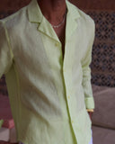 Pistachio Linen Shirt - men's linen shirt by Viesto World
