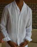 White Linen Shirt - men's linen shirt by Viesto World