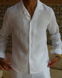 White Linen Shirt - men's linen shirt by Viesto World