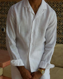 White Linen Shirt - men's linen shirt by Viesto World