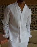 White Linen Shirt - men's linen shirt by Viesto World