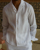 White Linen Shirt - men's linen shirt by Viesto World
