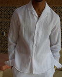 White Linen Shirt - men's linen shirt by Viesto World