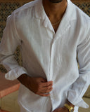 White Linen Shirt - men's linen shirt by Viesto World
