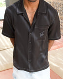 Black TENCEL™ Shirt | Sole Mode Collection - men's TENCEL shirt by Viesto World