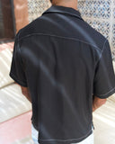 Black TENCEL™ Shirt | Sole Mode Collection - men's TENCEL shirt by Viesto World