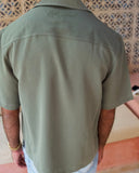 Olive TENCEL™ Shirt | Sole Mode Collection - men's TENCEL shirt by Viesto World