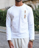 Odéon Pocket Tee — Brown & Cream Stripe