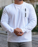 Odéon Pocket Tee — Black and Grey Stripe