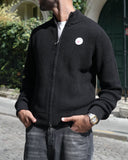 Marais Merino Wool Zip-Up — Black