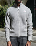 Marais Merino Wool Zip-Up — Light Grey