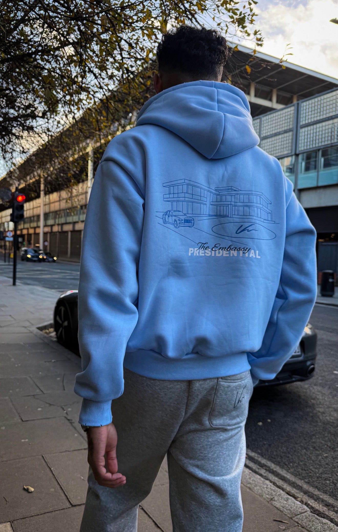 The Embassy Pastel Blue Hoodie