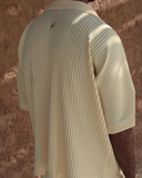 Honey Yellow Pleated Shirt - men's pleated shirt by Viesto World