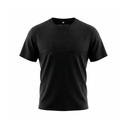 Black t-shirt on a white background