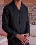 Black Linen Shirt - men's linen shirt by Viesto World