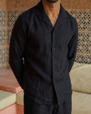 Black Linen Shirt - men's linen shirt by Viesto World