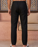 Black Linen Trousers - men's linen trousers by Viesto World