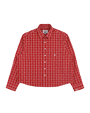 Sentier Red Check Cropped Shirt