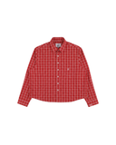 Sentier Red Check Cropped Shirt