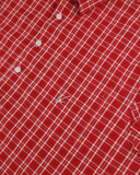 Sentier Red Check Cropped Shirt