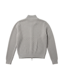 Marais Merino Wool Zip-Up — Light Grey