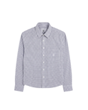 Sentier Grey Check Cropped Shirt