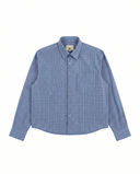 Sentier Blue Check Cropped Shirt